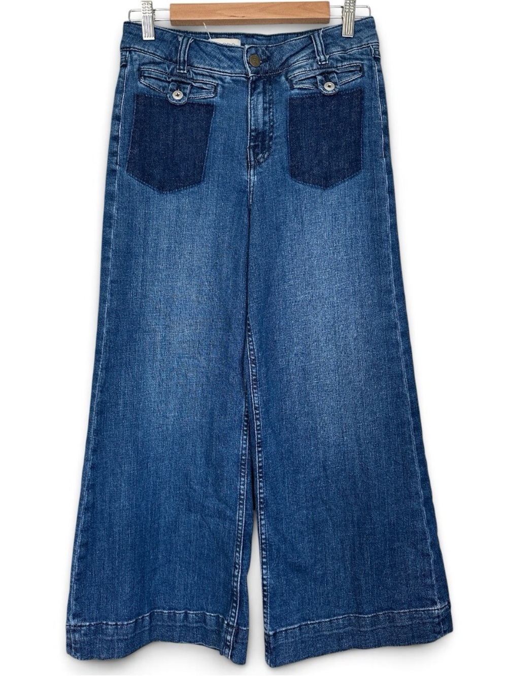 Anthropologie Pilcro Reworked High-Rise Crop Flare Jeans - Picture 3 of 7